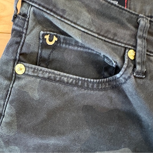 True Religion camo Curvy Skinny Jeans size 29 camouflage army green Jennie - Picture 11 of 14